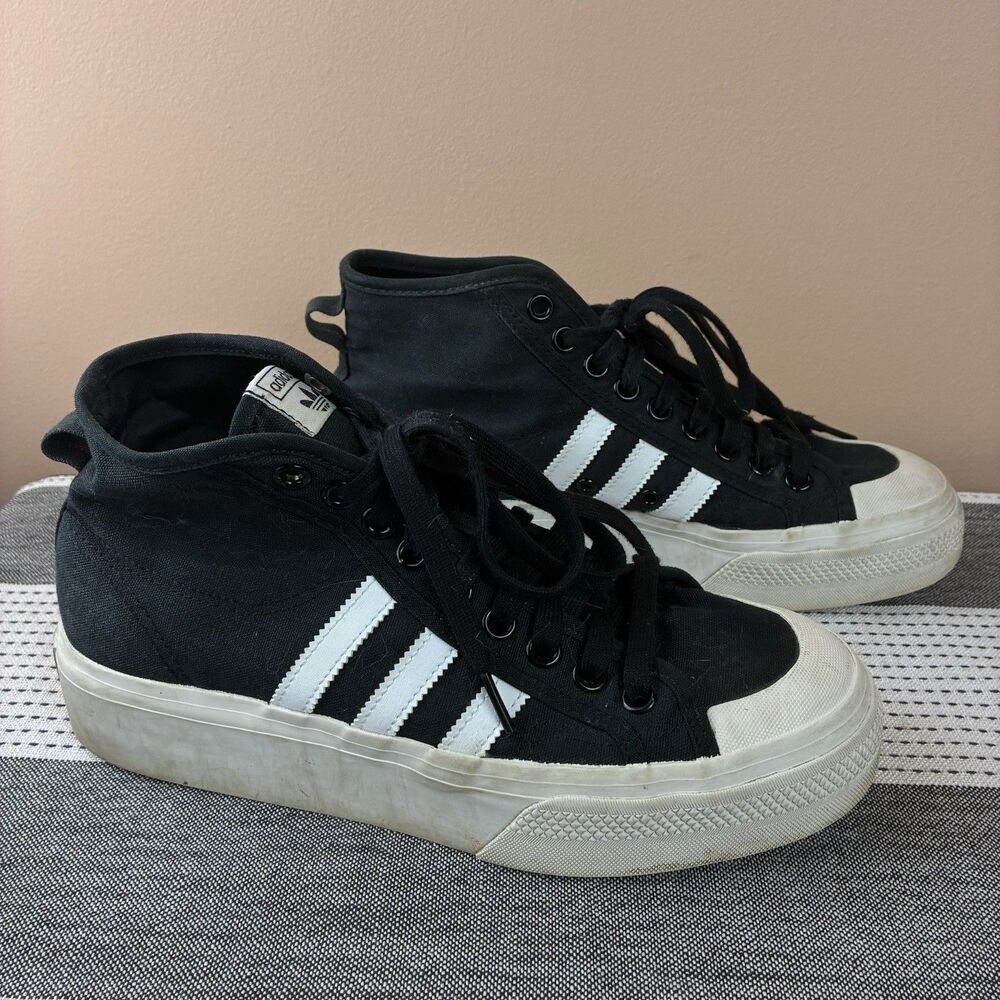 Adidas Nizza Platform Mid Shoes Women’s Black Size 10M